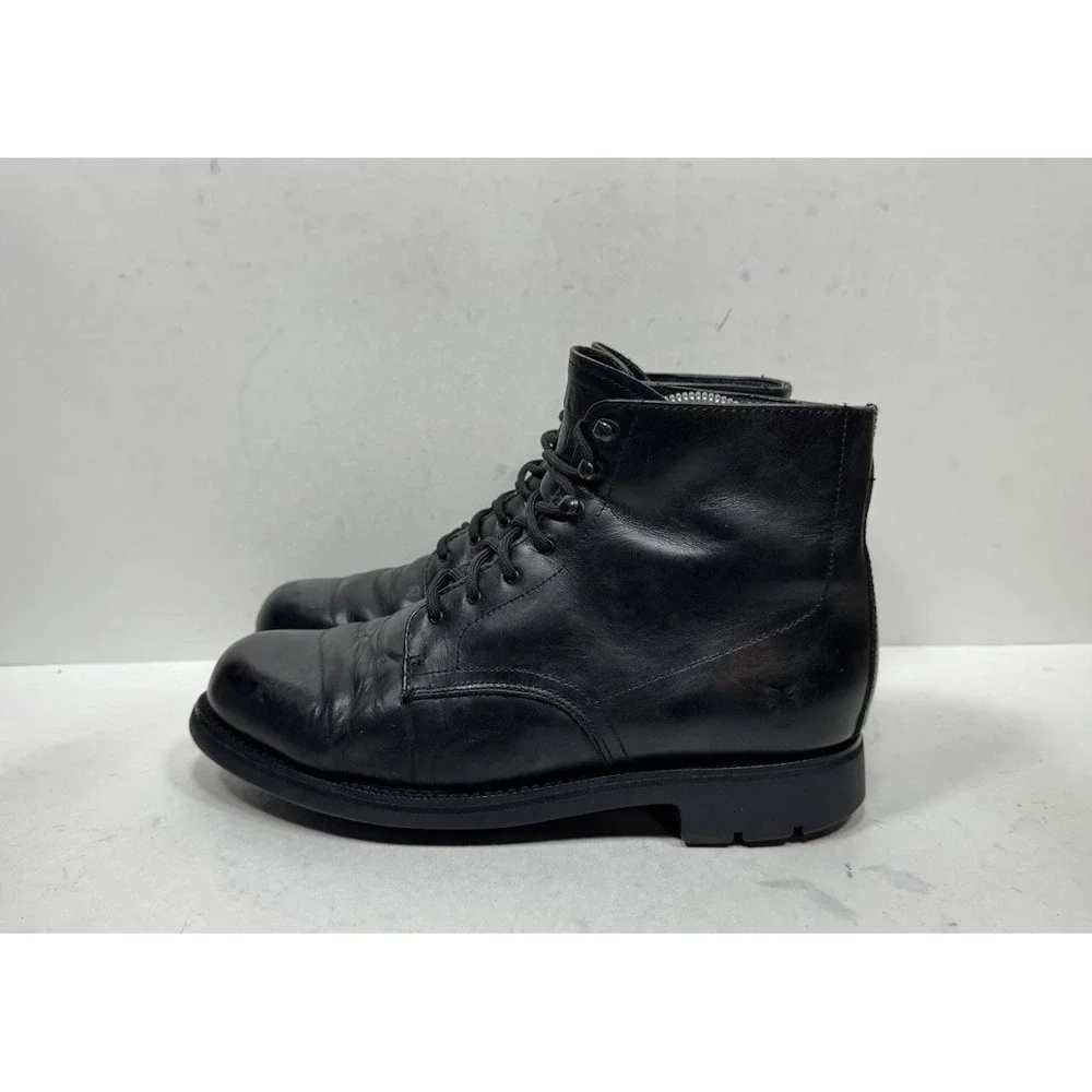 Frye Berwick Boots Black Leather 87430 Men's Size 9 Wide Shoes